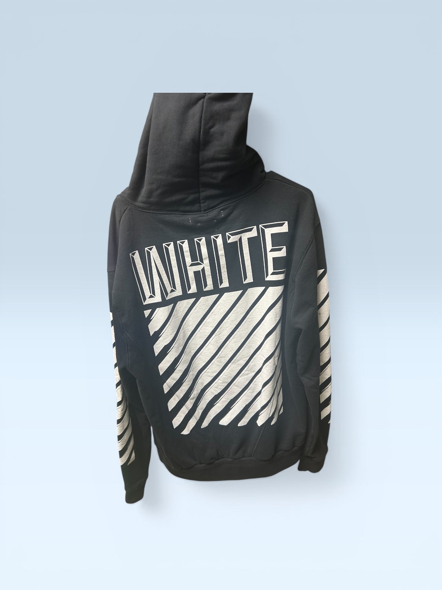 Off White Black Stripe Hoodie