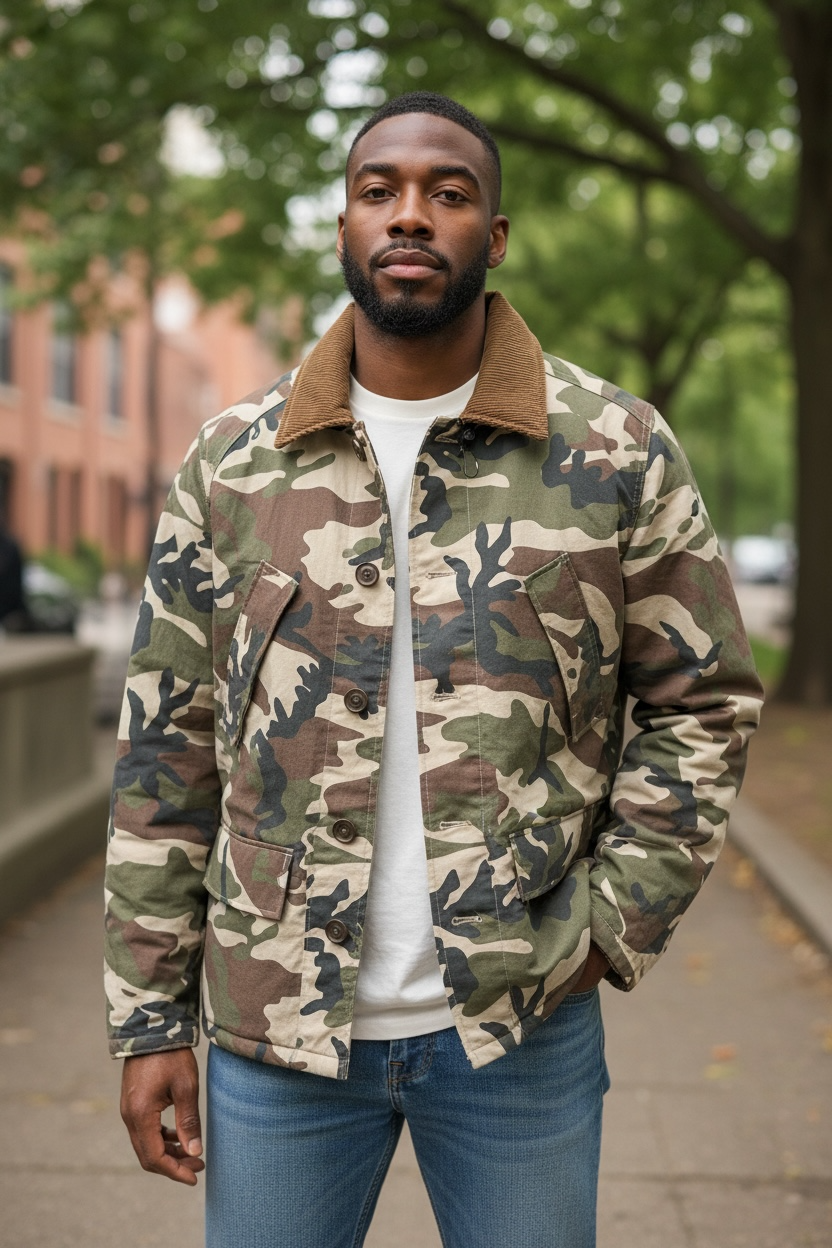 Denim Tears X Stussy Camo Winter Jacket