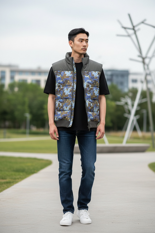 Cookies Blue Camo Bubble Vest