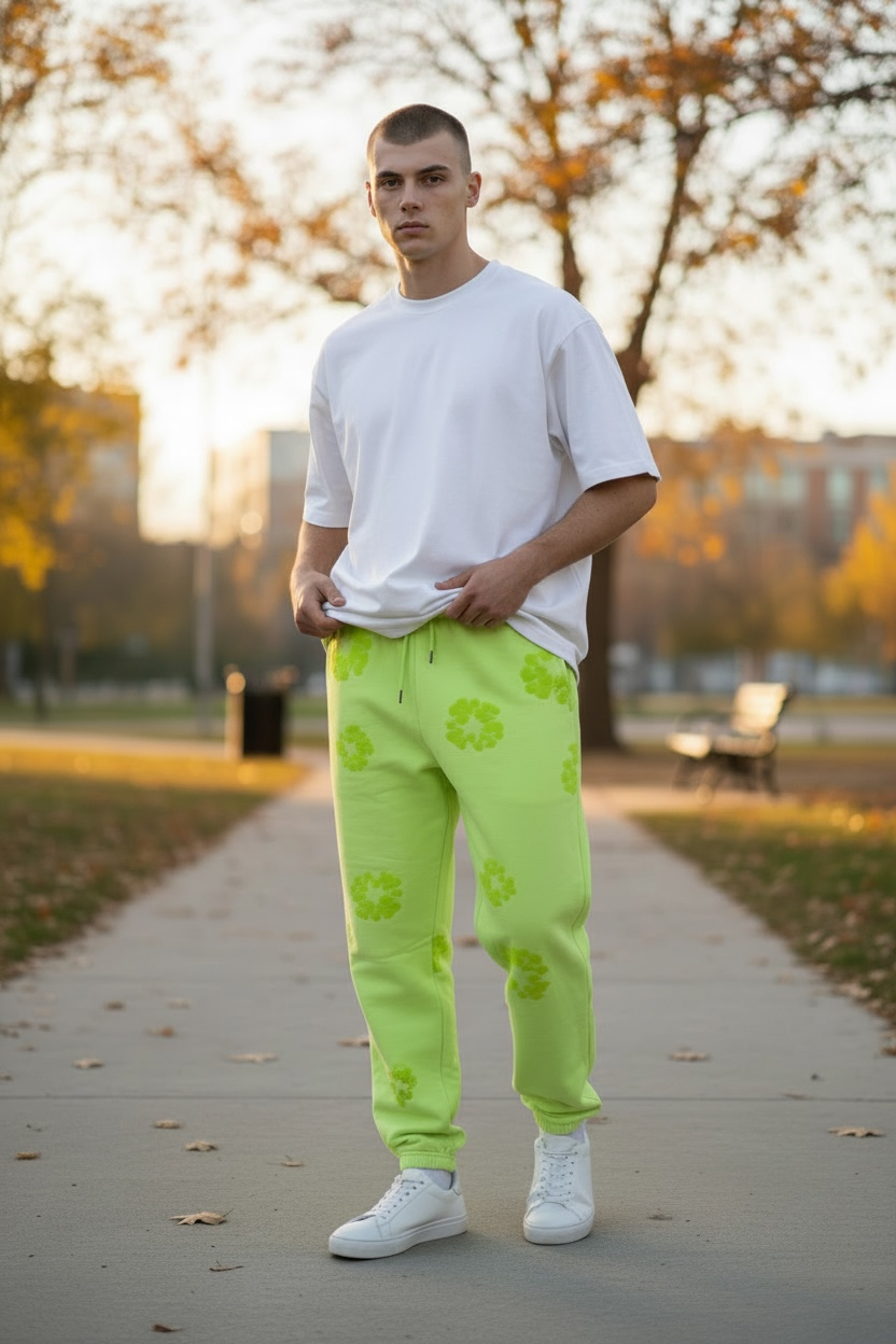 Denim Tears Mono Wraith Neon Sweatpants